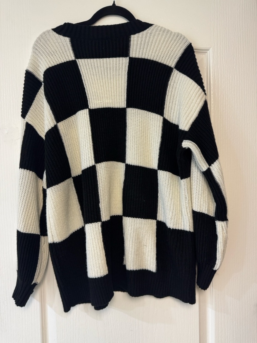 torrid Black & White Checkerboard Knit Sweater